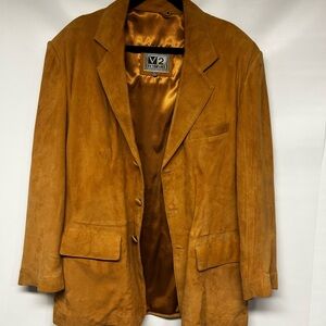 Versace Men's Camel Suede Jacket